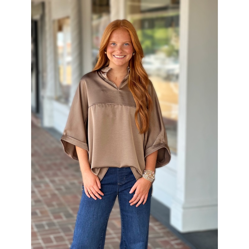 Caught In Time Brown Top|S|M|L