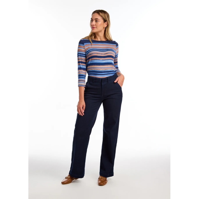 French Dressing Suzanne Wide Trouser in Dark Wash