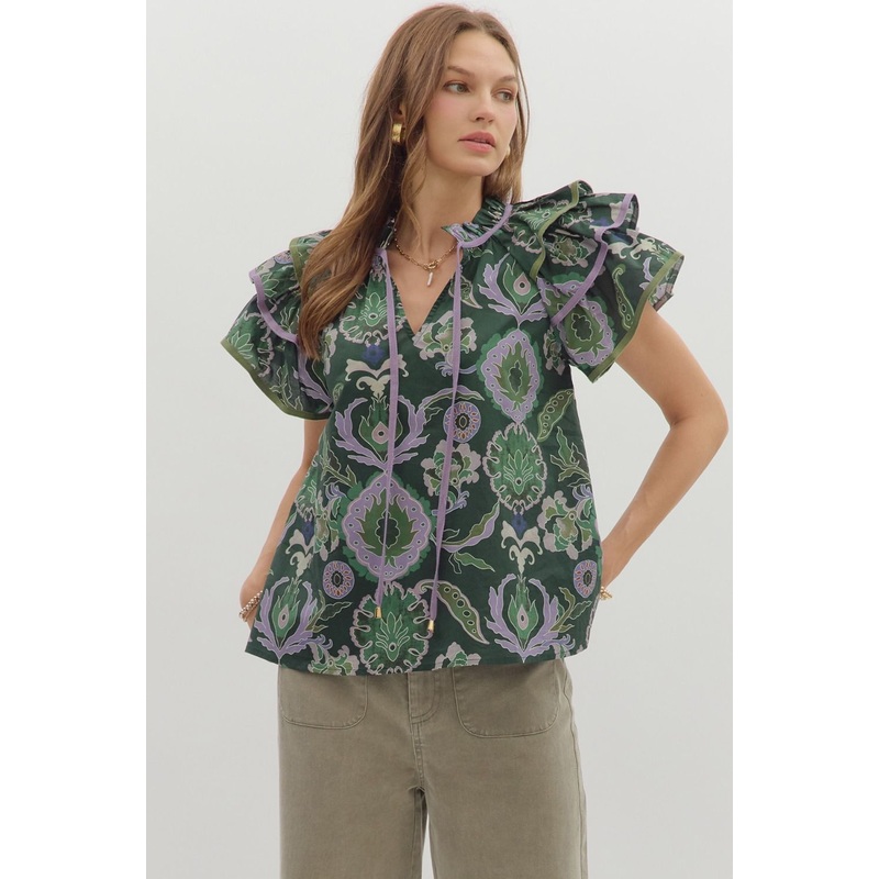 Go For It Top in Green|S|M|L