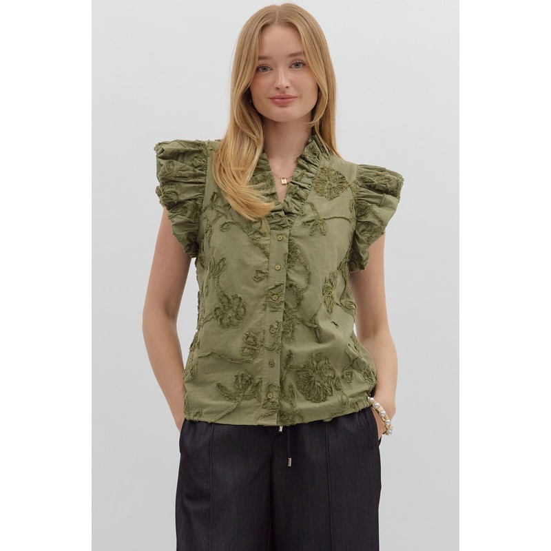 Going Right Top in Olive|S|M|L