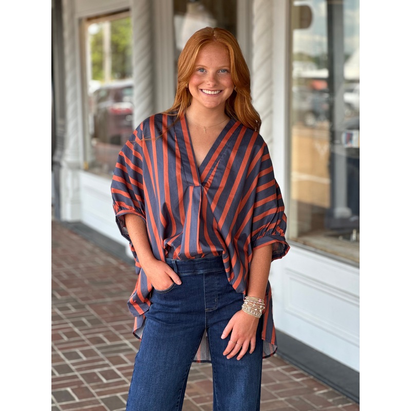 In My Free Time Striped Top|S|M|L