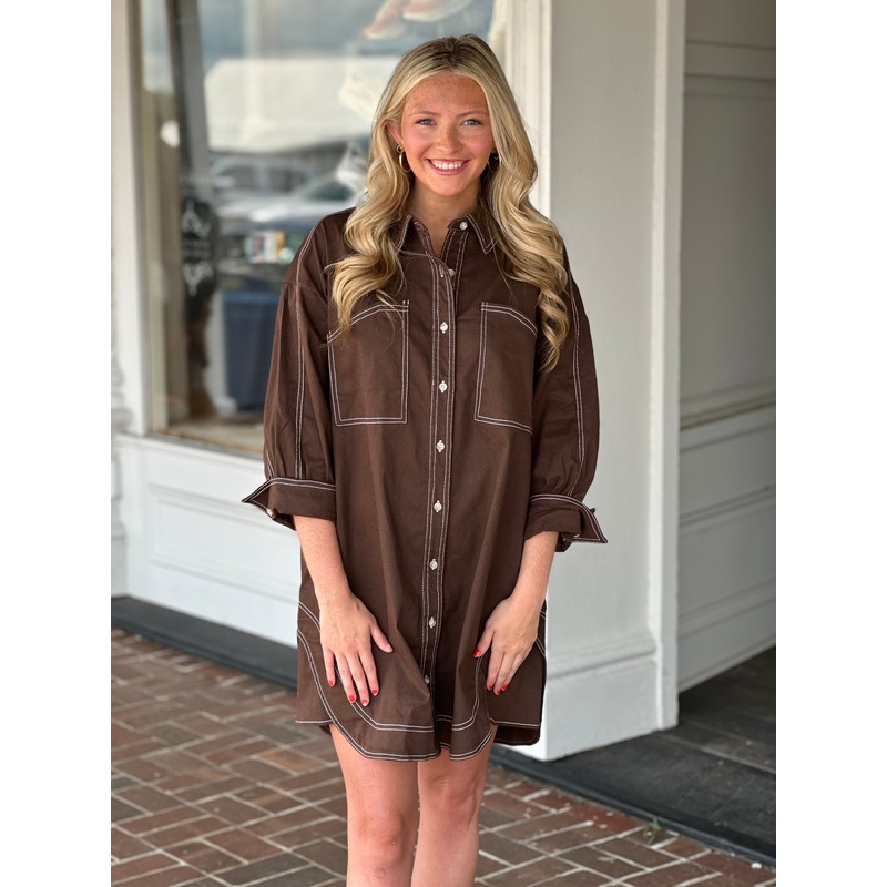 Nobody But Me Brown Mini Dress