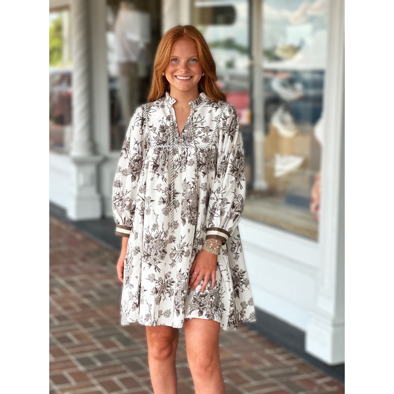 Only The Beginning Brown Floral Dress