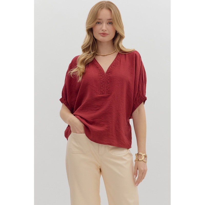 Taking It Easy Top in Red|S|M