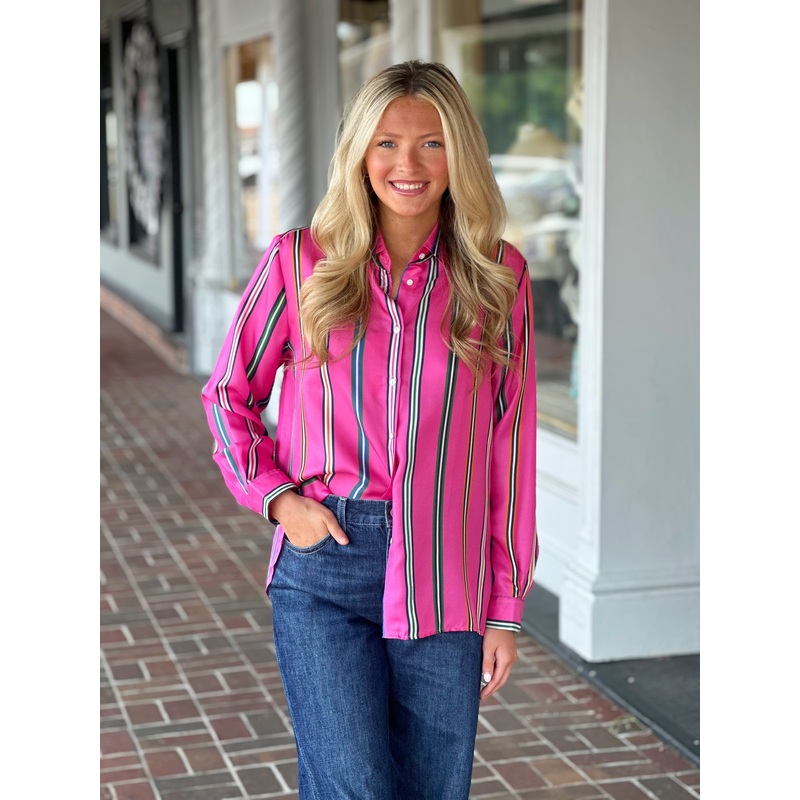 Vilagallo Raya Printed Button Down Top