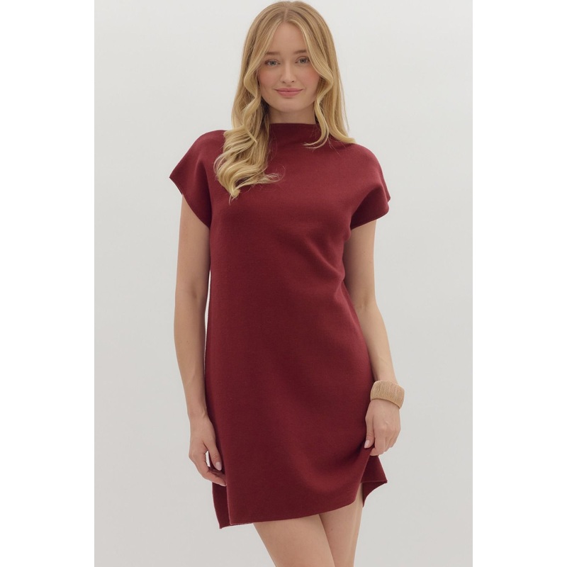 All Together Dress in Burgundy