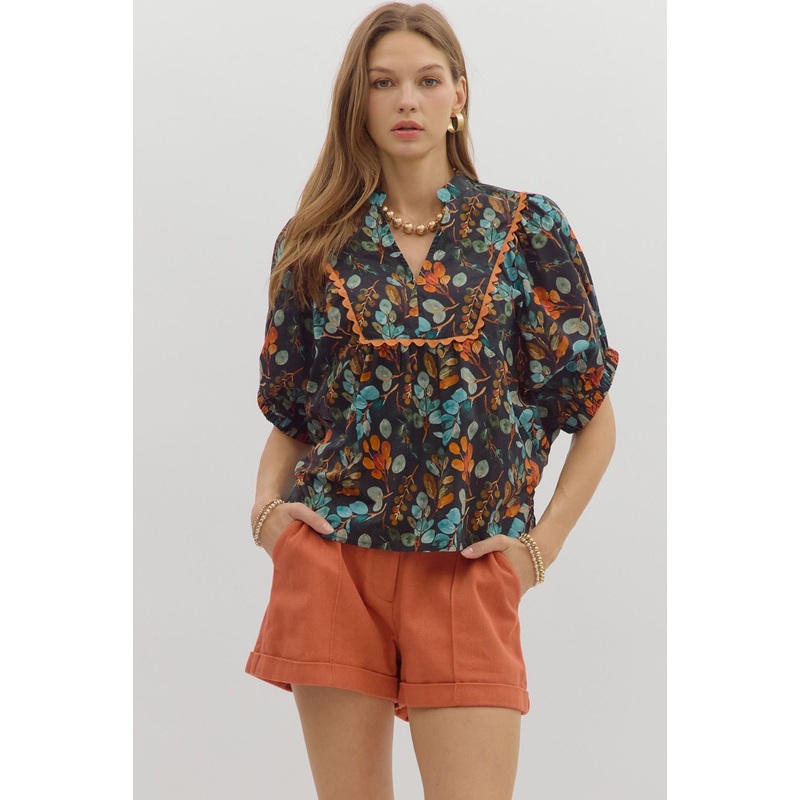 All Yours Black Floral Top|S|M|L