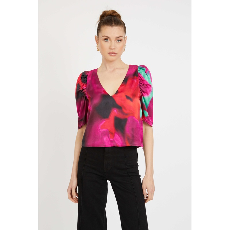 Arden Top in Blur Iris Bloom|S|M|L