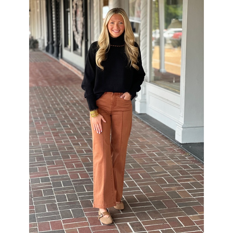 French Dressing Olivia Wide Leg Jeans in Bronze