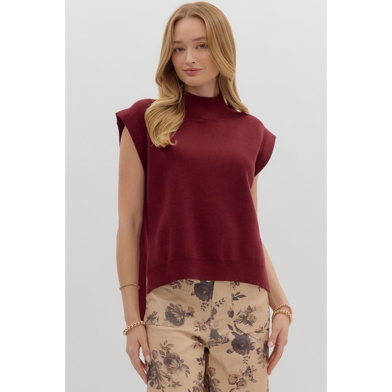 Full Of Life Burgundy Top|S|M|L