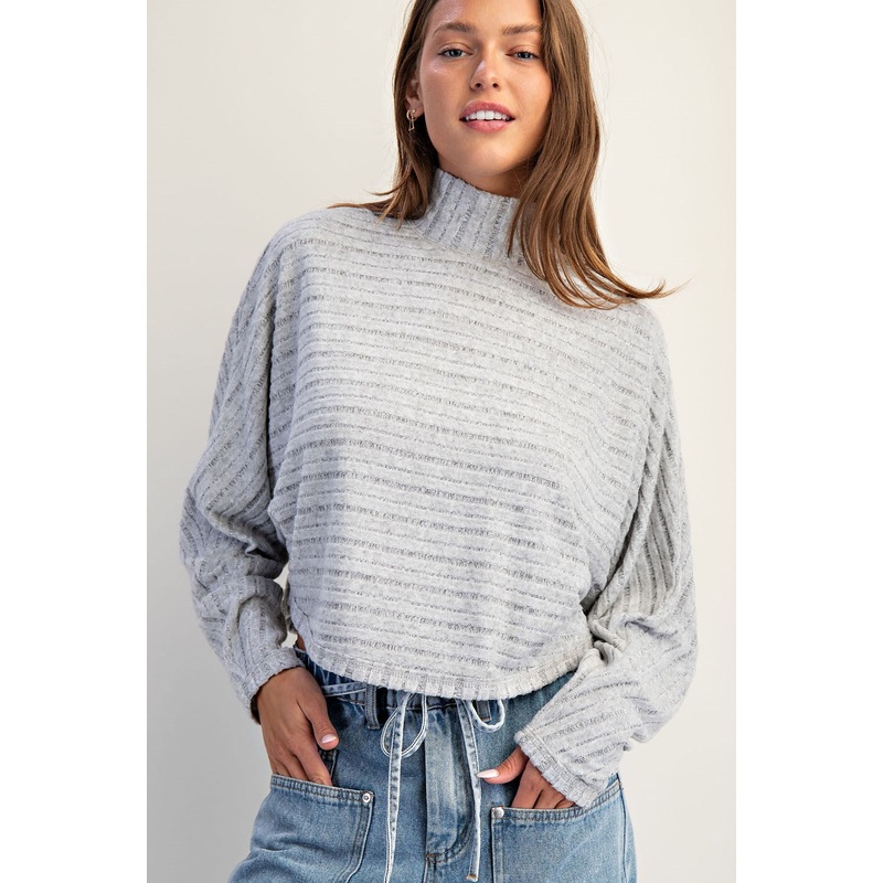 Keep In Mind Top in Grey|S|M|L