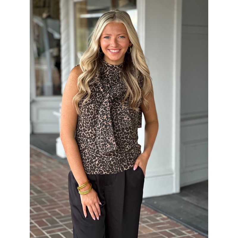 Sanctuary Fuzzy Shell Leopard Print Sweater
