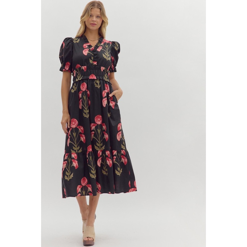 Seeing The Beauty Black Dress|S|M|L
