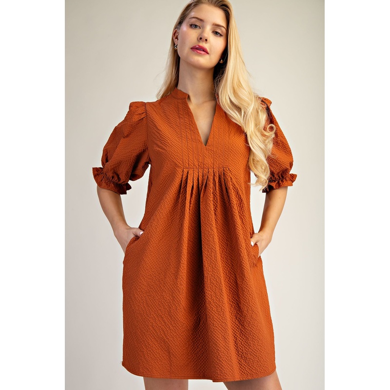 Seeing The Beauty Rust Dress|S|M|L