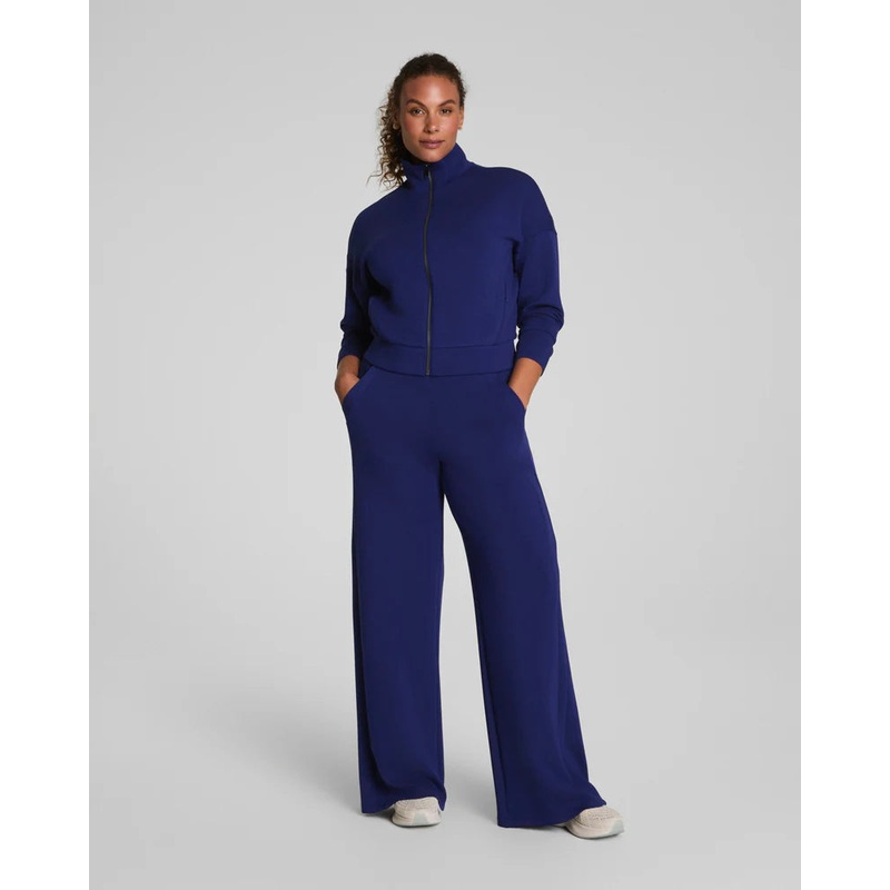 SPANX AirEssentials Wide Leg Track Pant in Midnight Iris