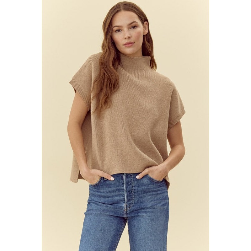 Still Thinking It Through Taupe Sweater