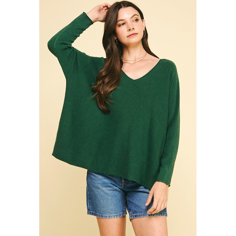 V-Neck Sweater in Green|S|M|L