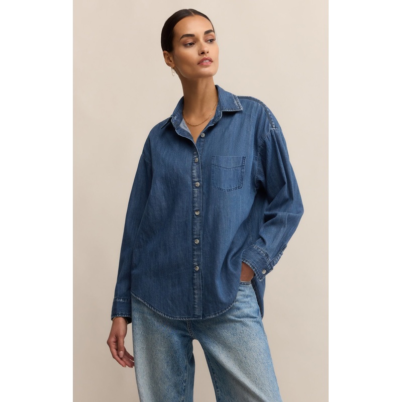 Z Supply Atwood Denim Shirt in Indigo