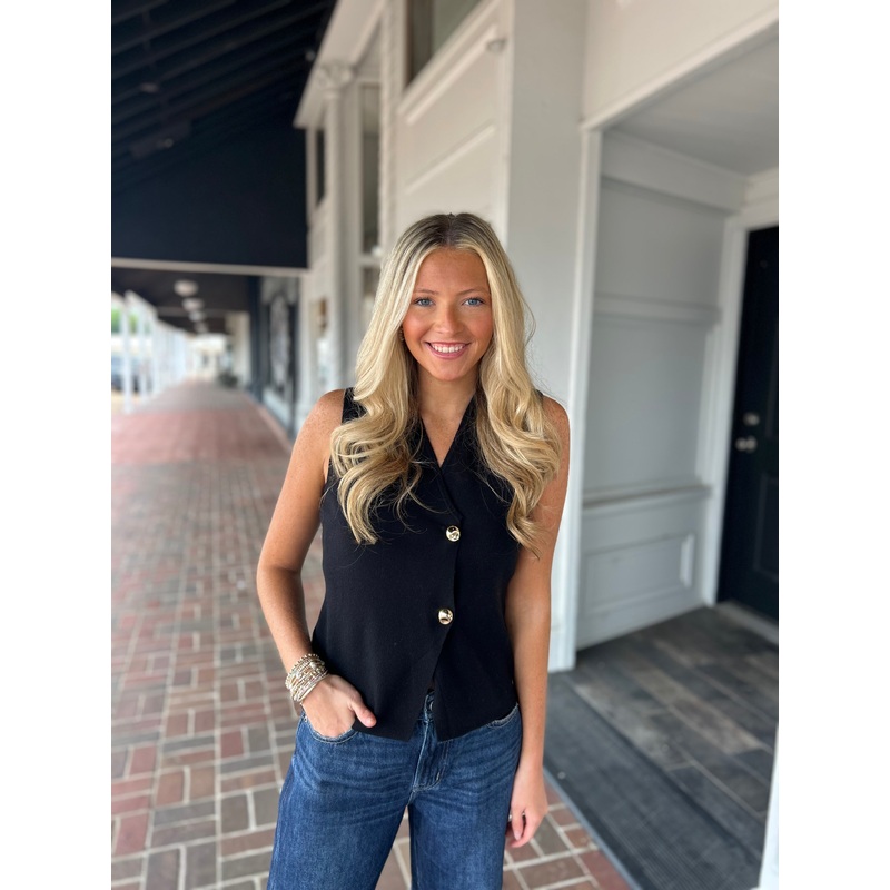 Blodwyn Sleeveless V-Neck Vest
