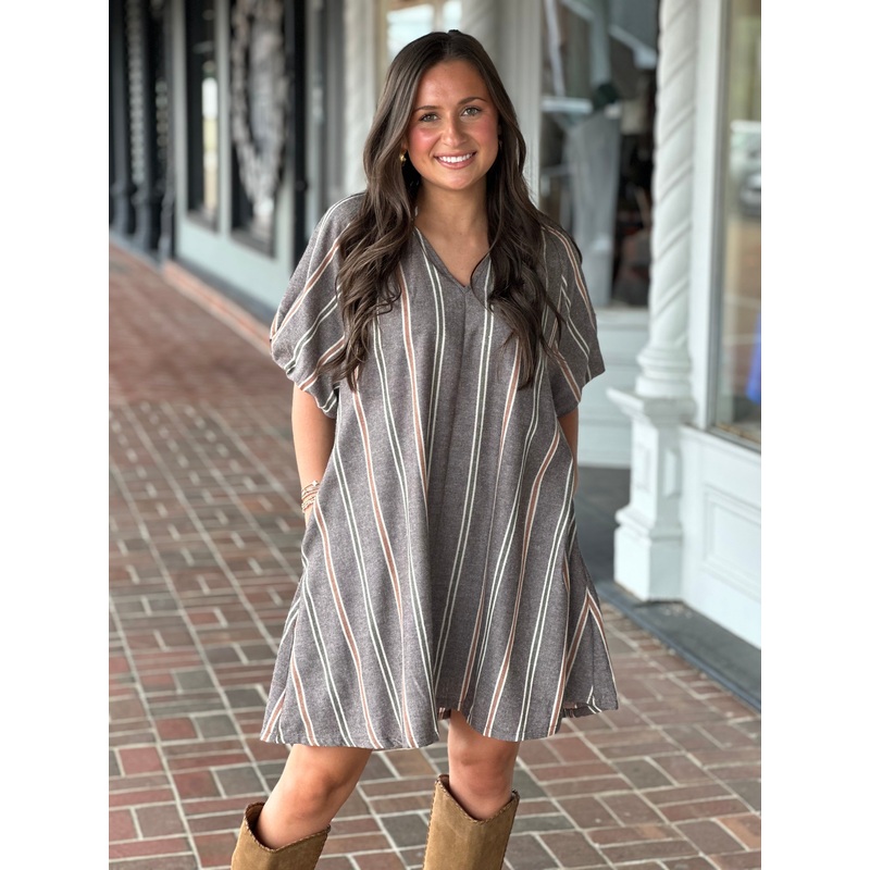 Brown Sugar Side Pocket Dress|S|M|L