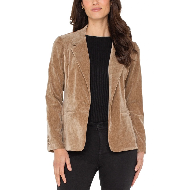 Liverpool Los Angeles Fitted Blazer in Harvest Khaki