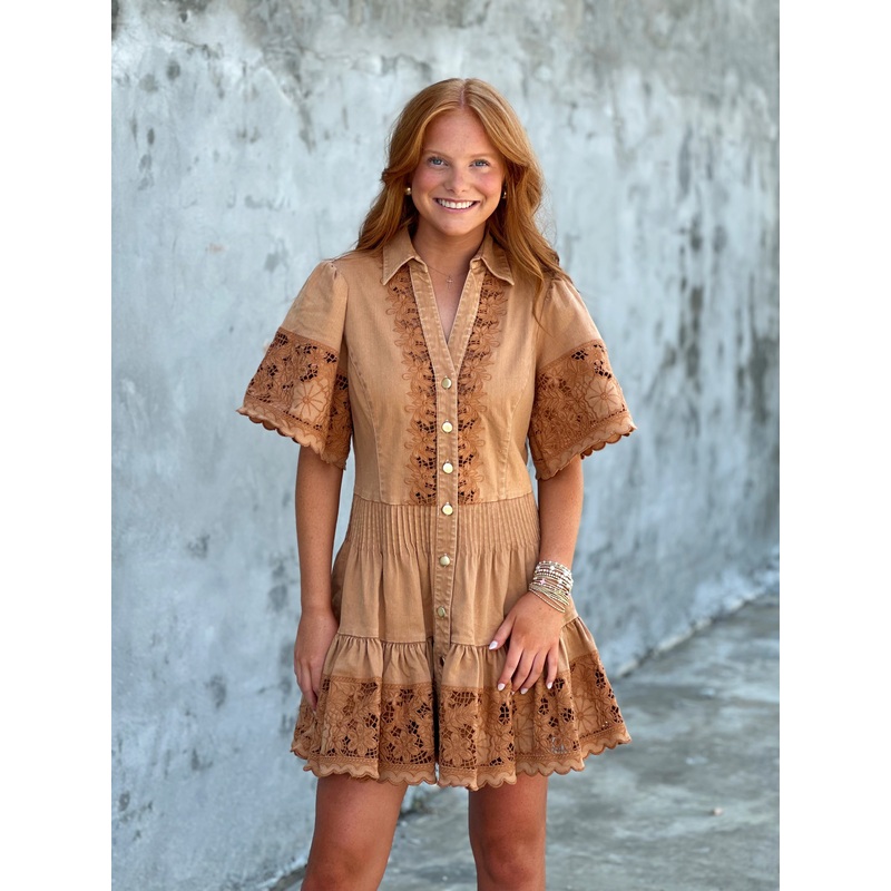 Love The Label Liane Dress in Biscuit
