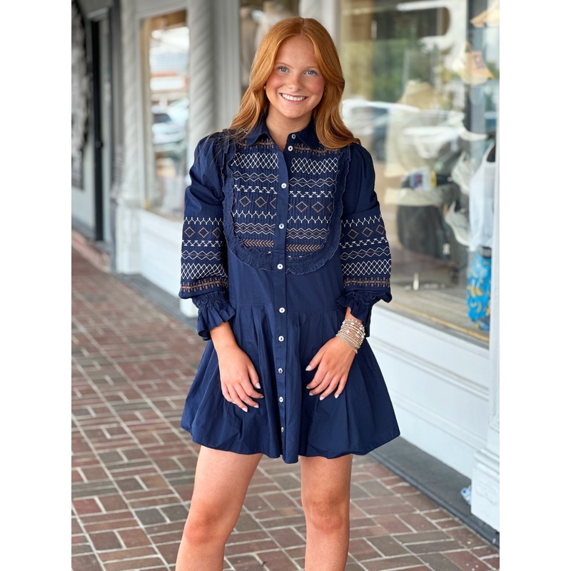 Love The Label Walton Mini Dress in Pagent Blue