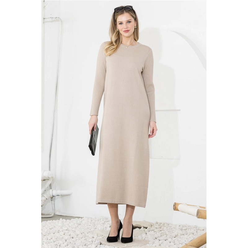 Sandra Knitted Dress in Khaki|S|M|L|XL