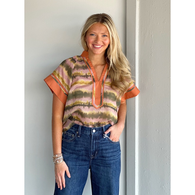 Short Sleeve Printed Top|XS|S|M|L