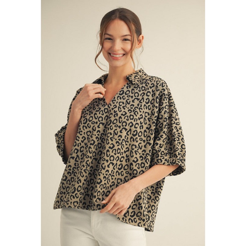 Wild As The Wind Animal Print Top