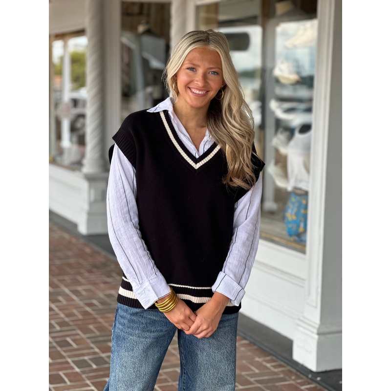 Z Supply Fletcher Sweater Vest in Black