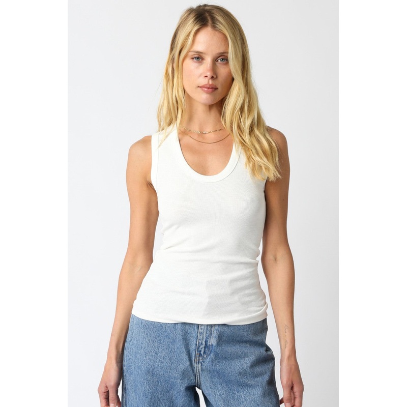 Basic Scoop Next Tank in Off White