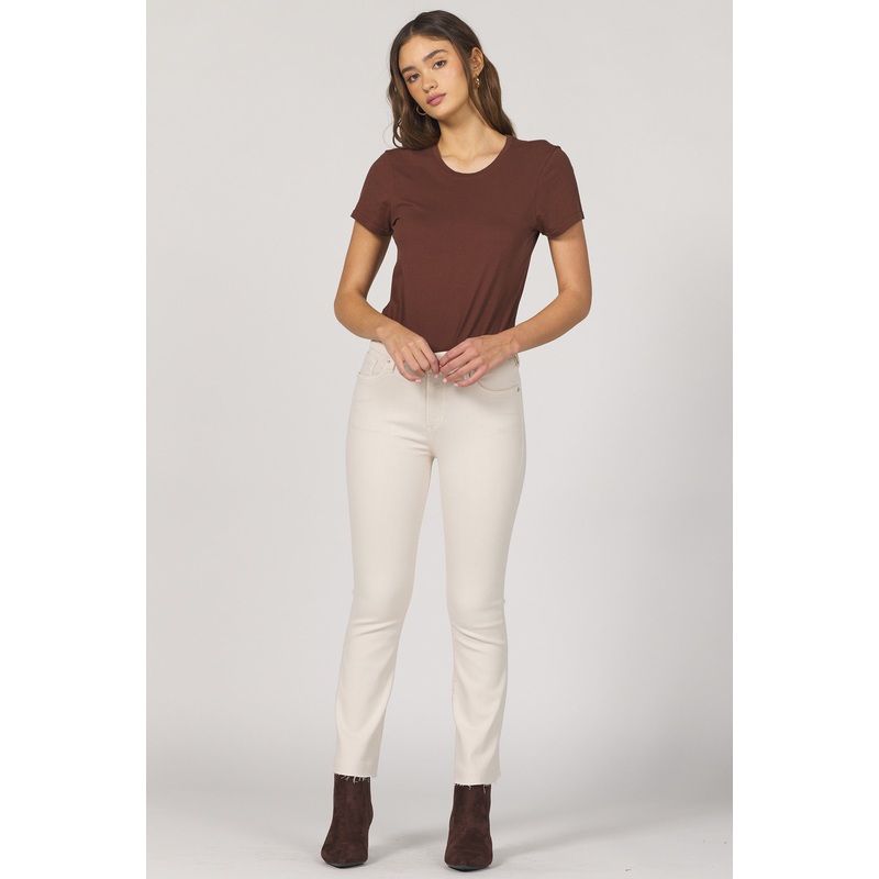 Dear John Jeanne Flare Jean in Whitecap Gray