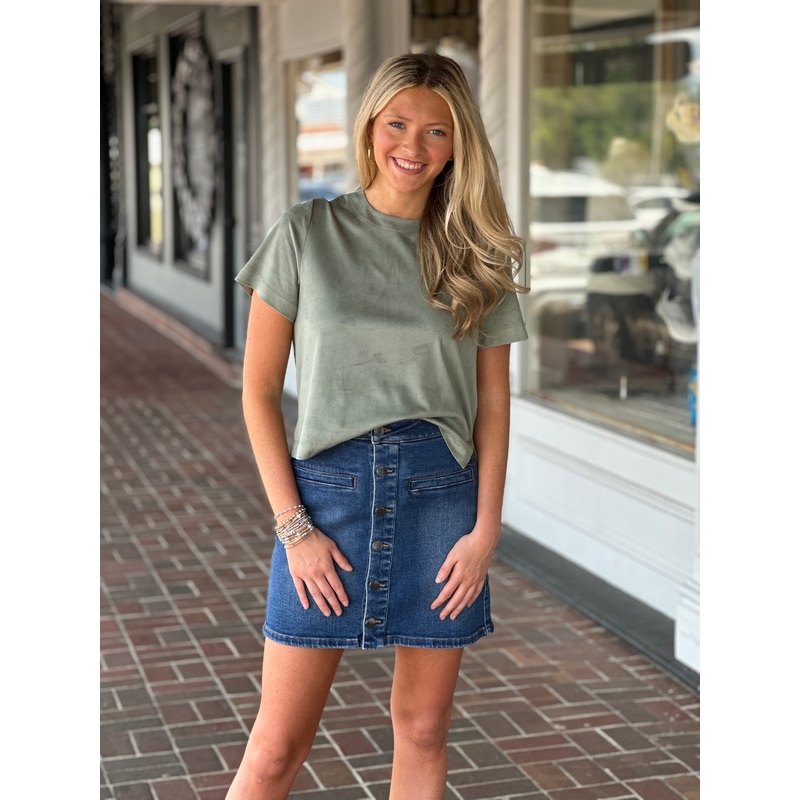 Dear John Quinn Skirt in Denim