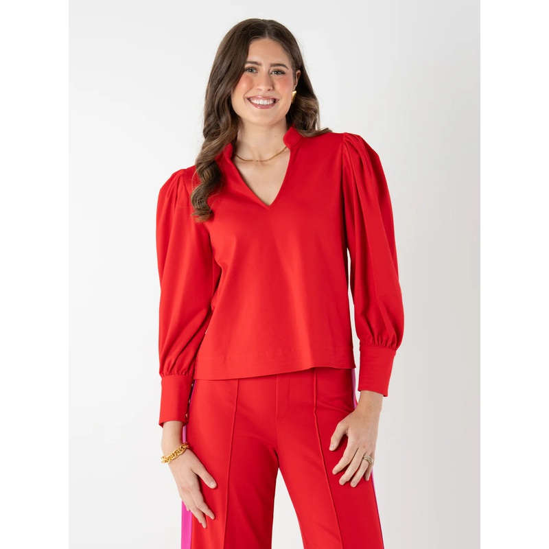Emily Mccarthy Hampton Top in High Risk Red