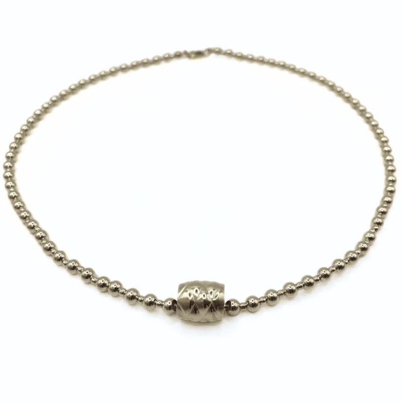 Erin Gray 4mm+2mm 14k Gold-Filled Waterproof Dimension Barrel Necklace