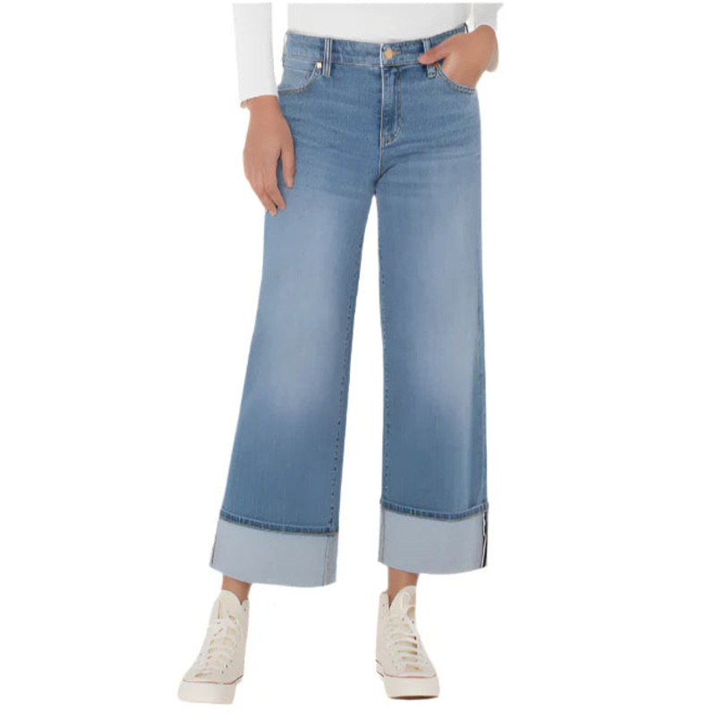 Liverpool Los Angeles Morgan Cuffed Wide Leg Jean in Klamath