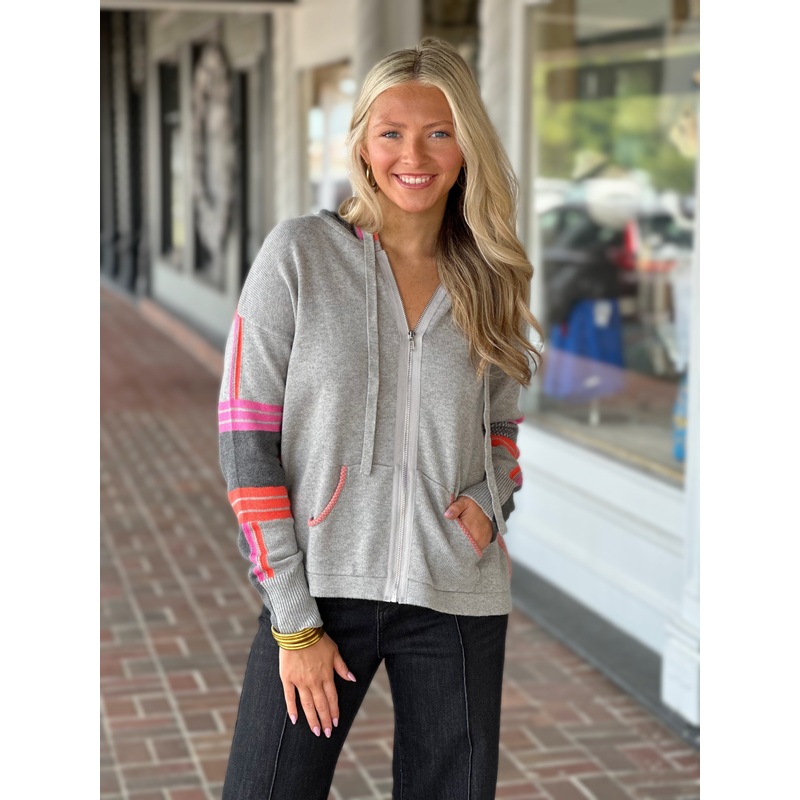 Mixed Media Hoodie in Marl|S|M|L