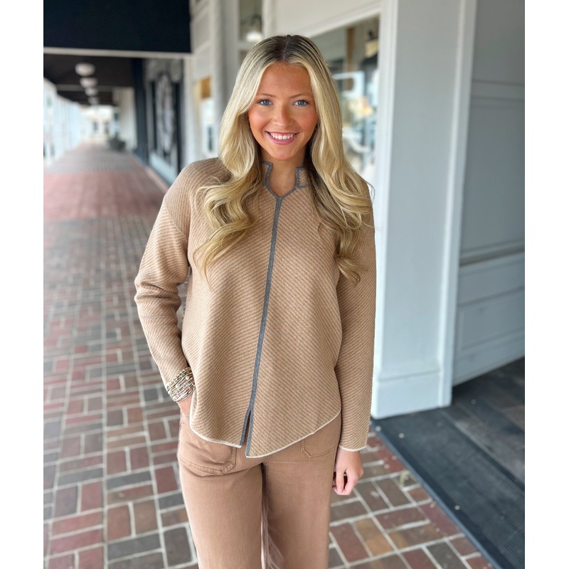 Neru Collar Sweater in Camel|S|M|L