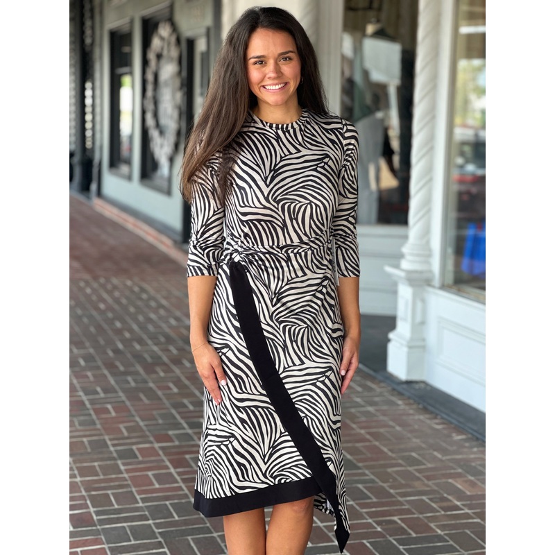 Perre Goya Two Tone Printed Dress