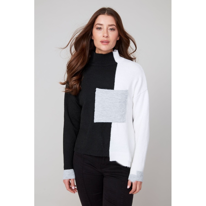 Renuar Contrast Black Sweater|S|M|L