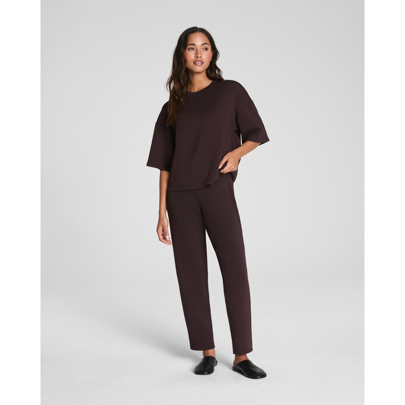 SPANX AirEssentials Slim Straight Pant in Truffle Brown