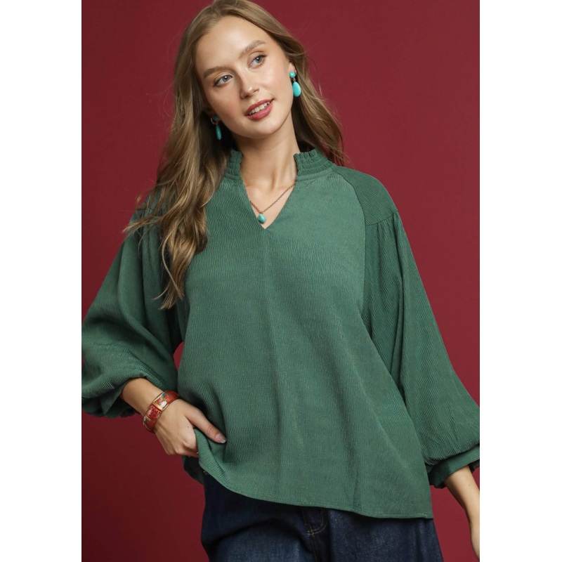 Textured Lagoon Top|S|M|L
