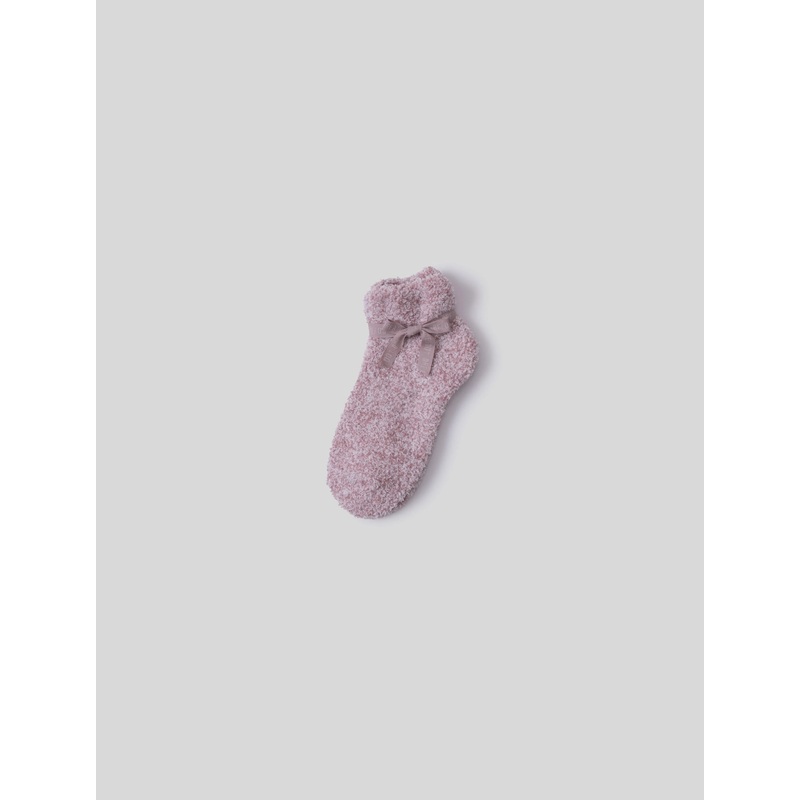 Barefoot Dreams CozyChic Heathered Tennis Socks in Teaberry