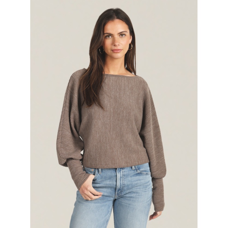 Dylan Andie Dolman Sleeve Brown Top