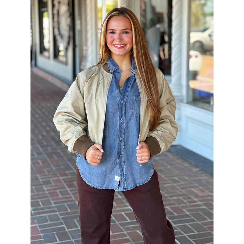 Steve Madden Bray Jacket in Khaki