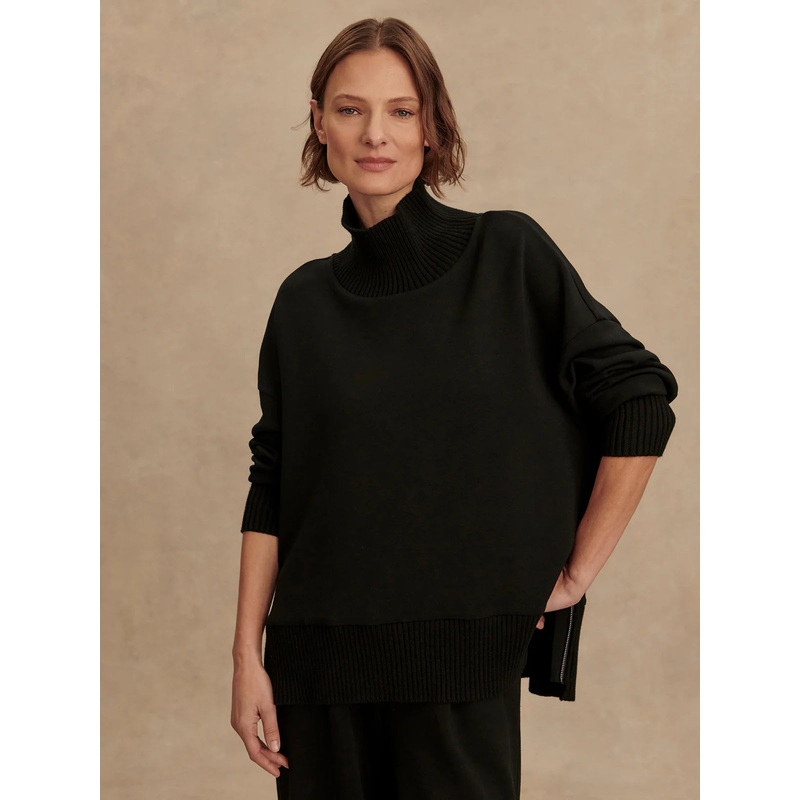 Varley Barker High-Neck Sweat in Black