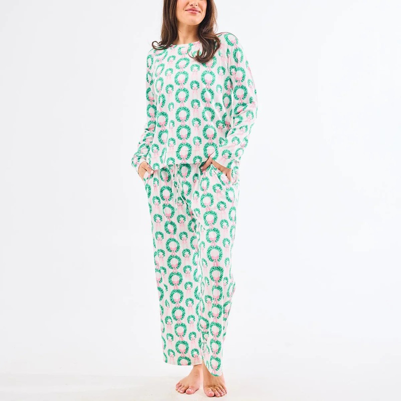 Annie Rosy Wreaths Pajama Set|S|M|L
