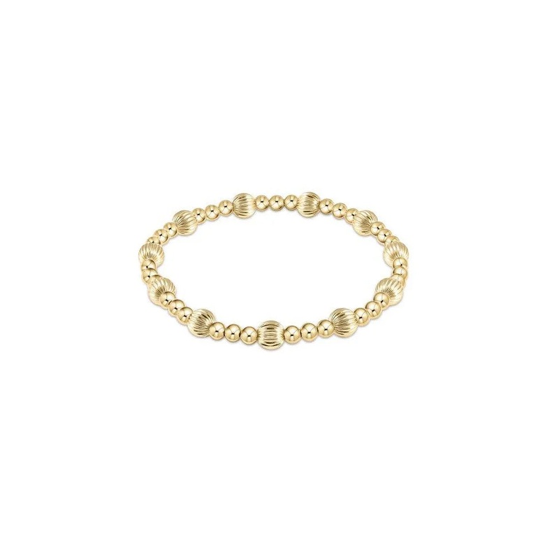 enewton Dignity Sincerity Pattern 6mm Bead Bracelet – Gold