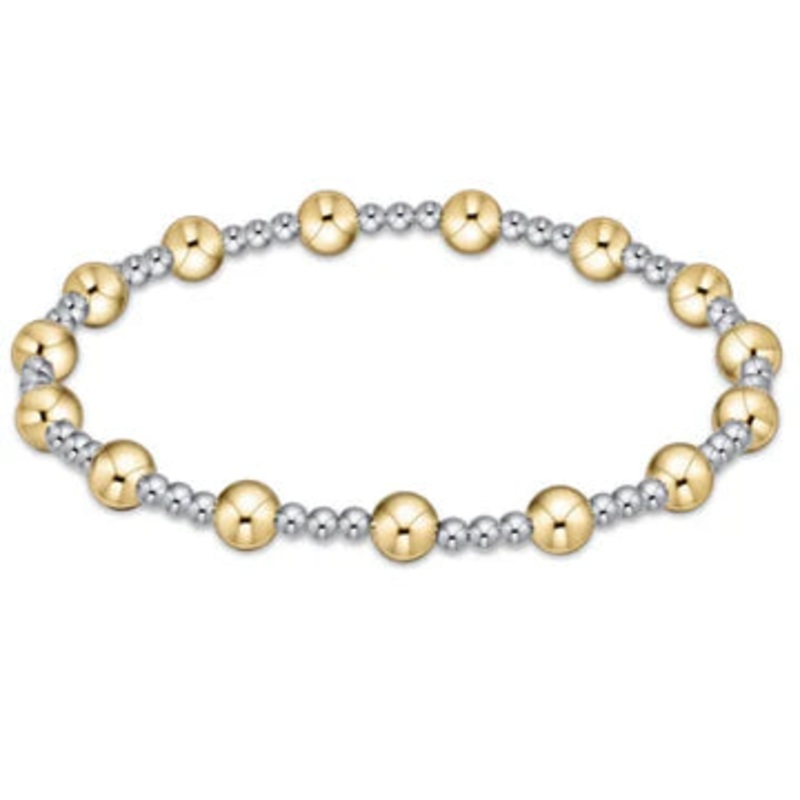 enewton Extends- Classic Sincerity Pattern 5mm Bead Bracelet- Mixed Metal